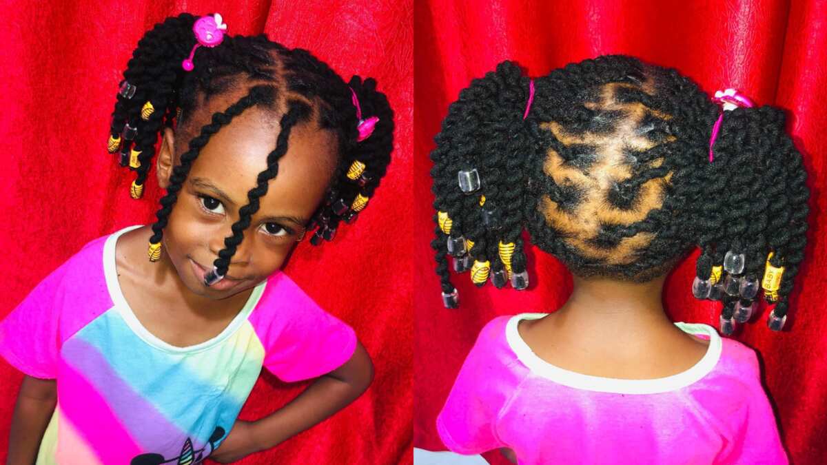 10 mins Hair Style on a Toddler/ Little black Girls/Simple and Cute KIDS  Hairstyle on Short Hair - YouTube